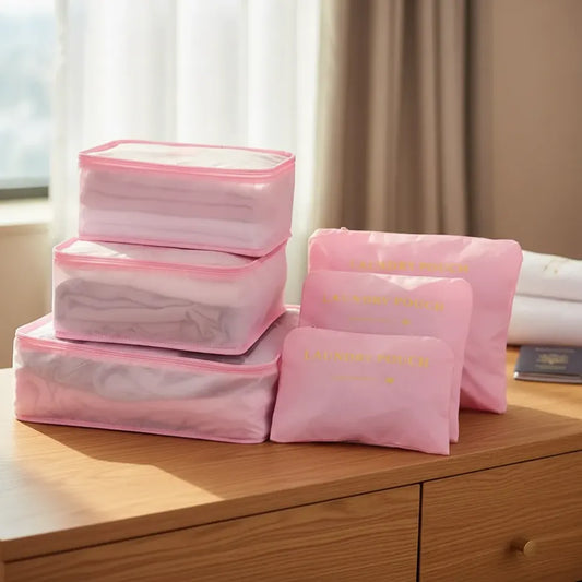 Set Organizador De Valija X 6 Piezas Bolso Viaje Practico