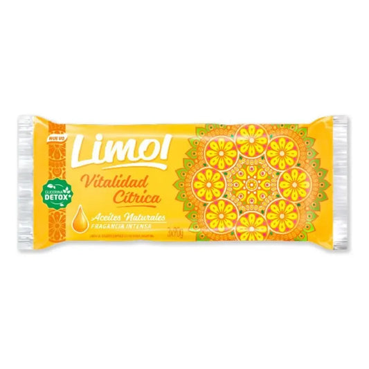 Jabón de Tocador Limol Vitalidad Cítrica 3x90g Aceites Naturales