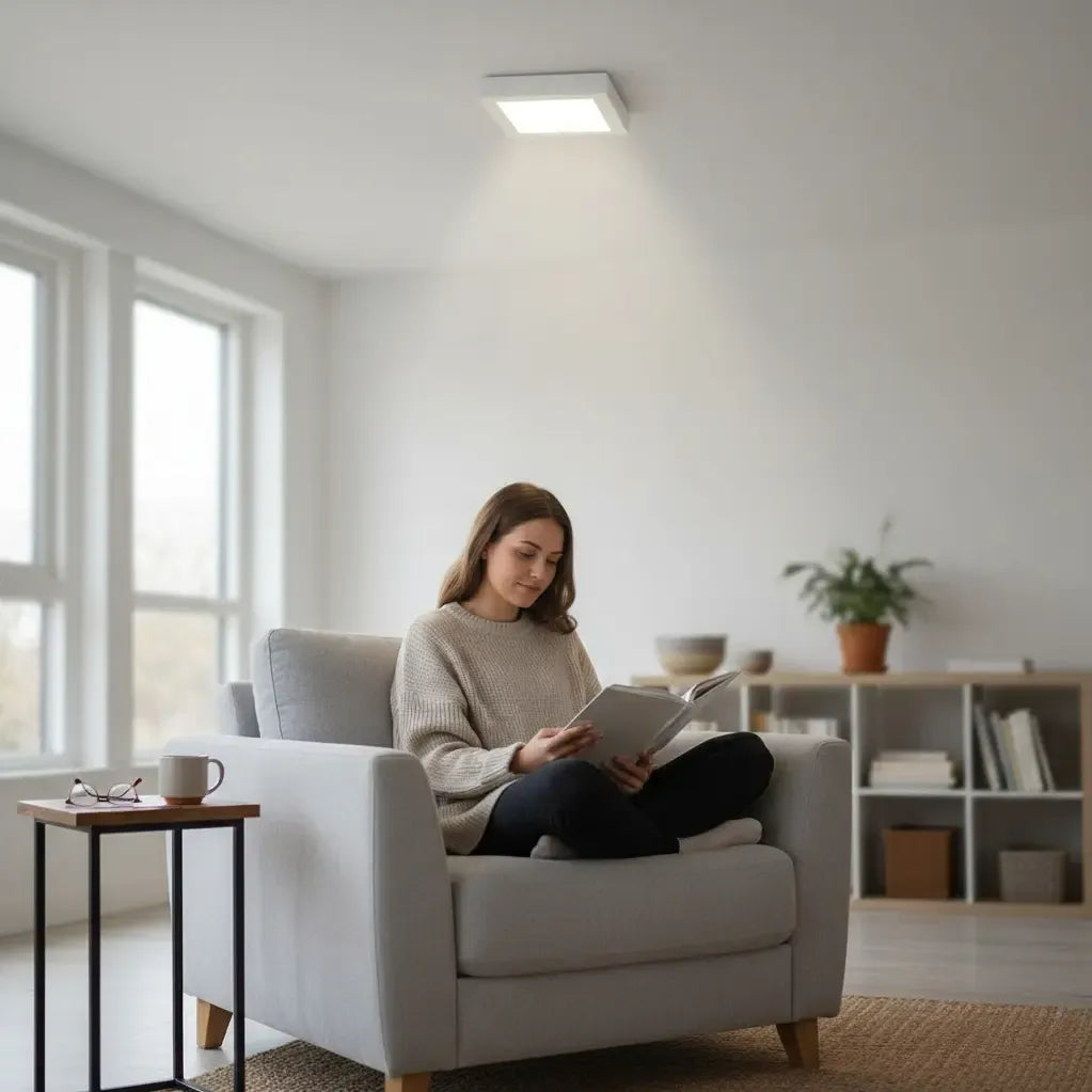 Panel Plafón Led 24w Cuadrado Aplicar Luz Fría/cálida Blanco