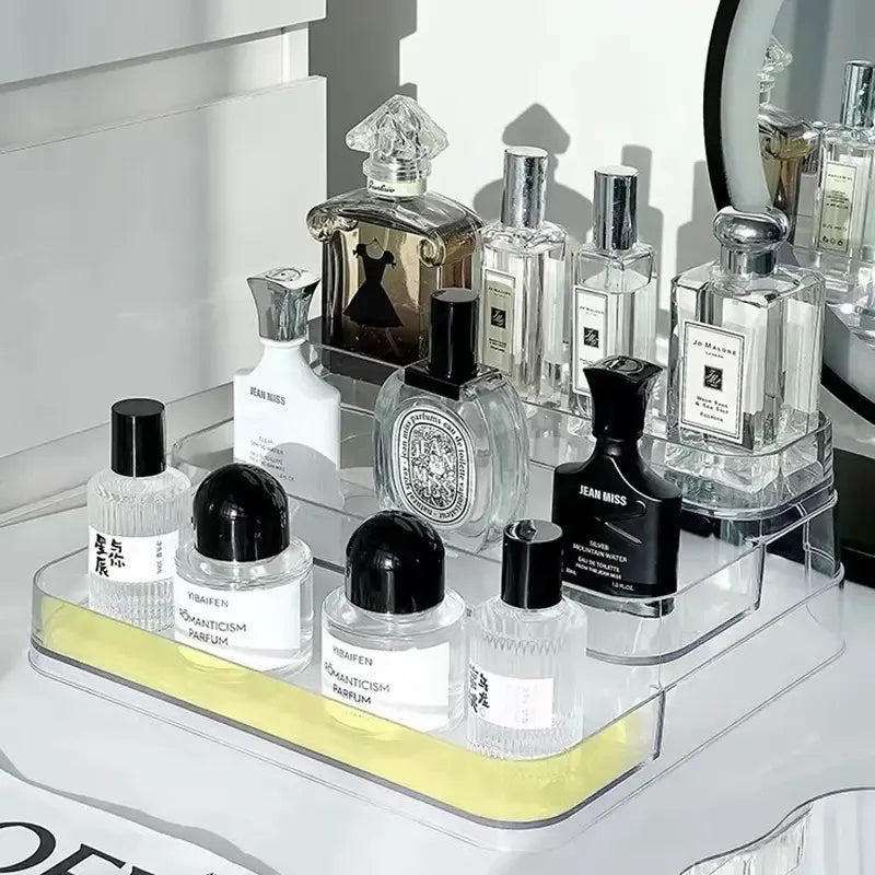 Organizador De Alacena 3 Niveles Acrílico Baño Maquillaje Color Transparente