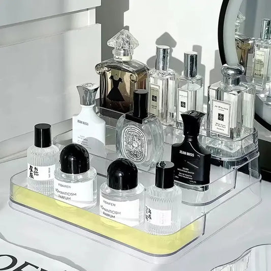 Organizador De Alacena 3 Niveles Acrílico Baño Maquillaje Color Transparente