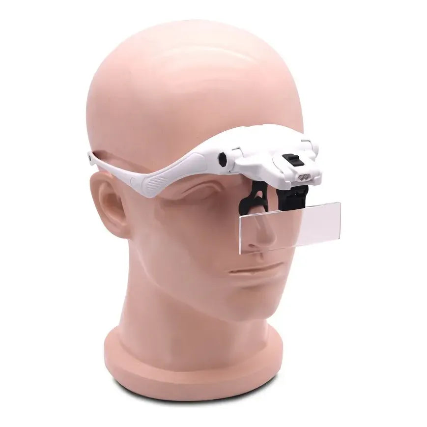 Vincha Lupa Luz Led Ajustable Multiuso 5 Lentes Manos Libres
