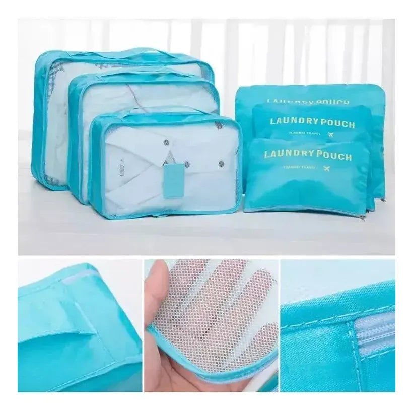 Set Organizador De Valija X 6 Piezas Bolso Viaje Practico