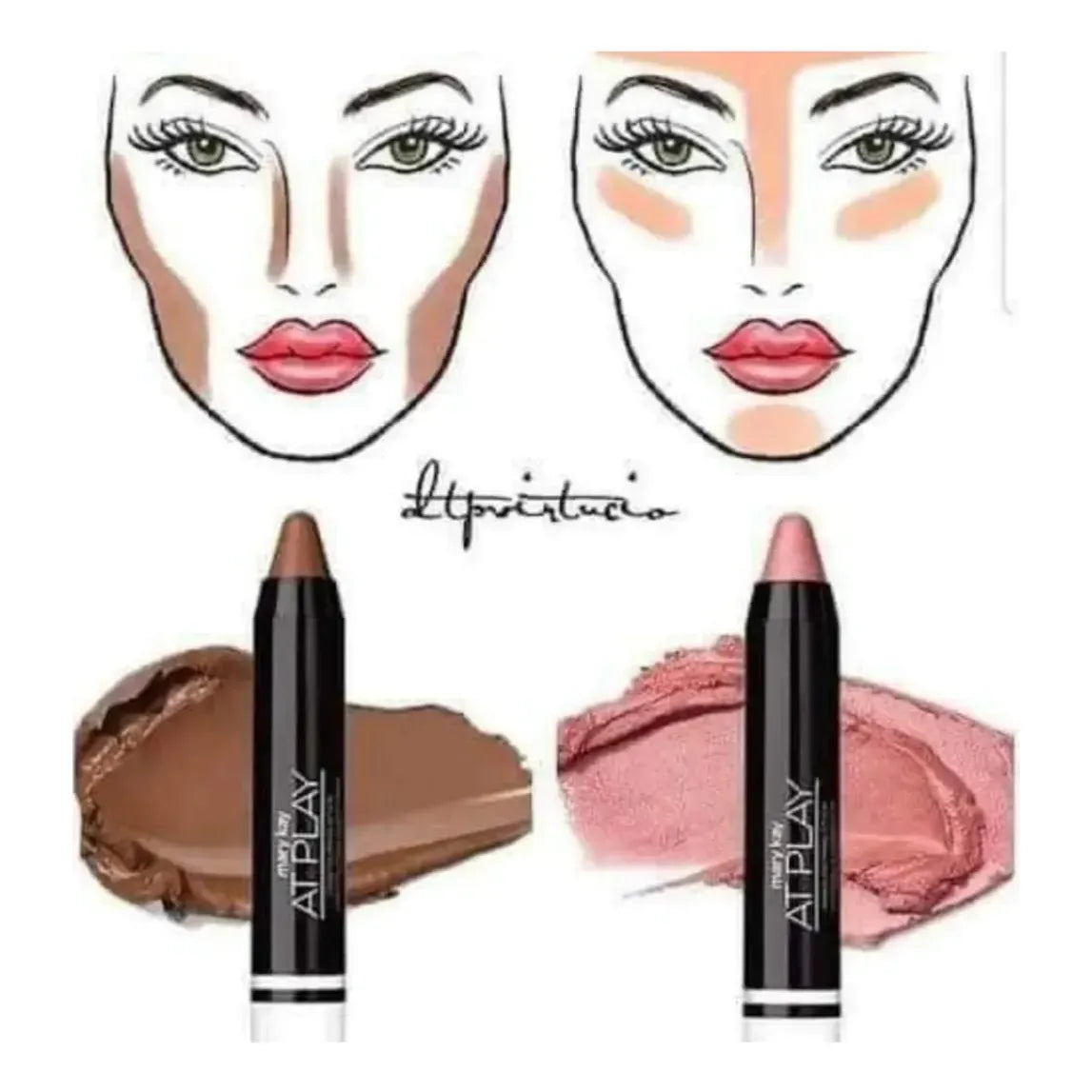 Crayon De Contorno Para Rostro Mary Kay At Play. 3 Tonos