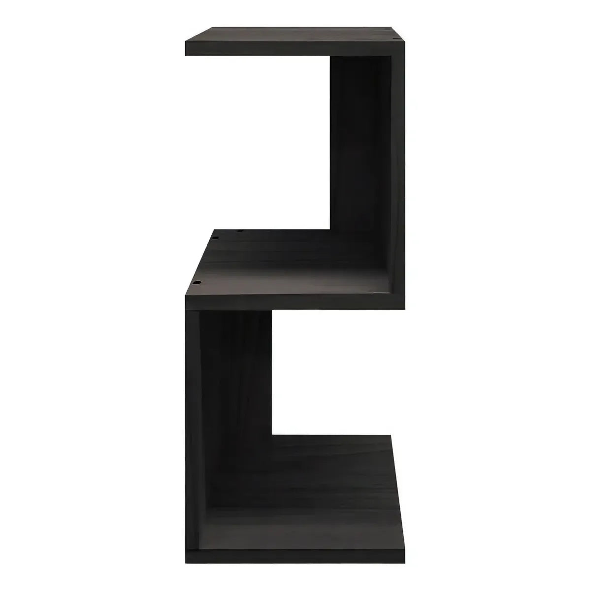 Mesa De Luz 3 Estantes Sajo Para Dormitorio Moderna Color Negro