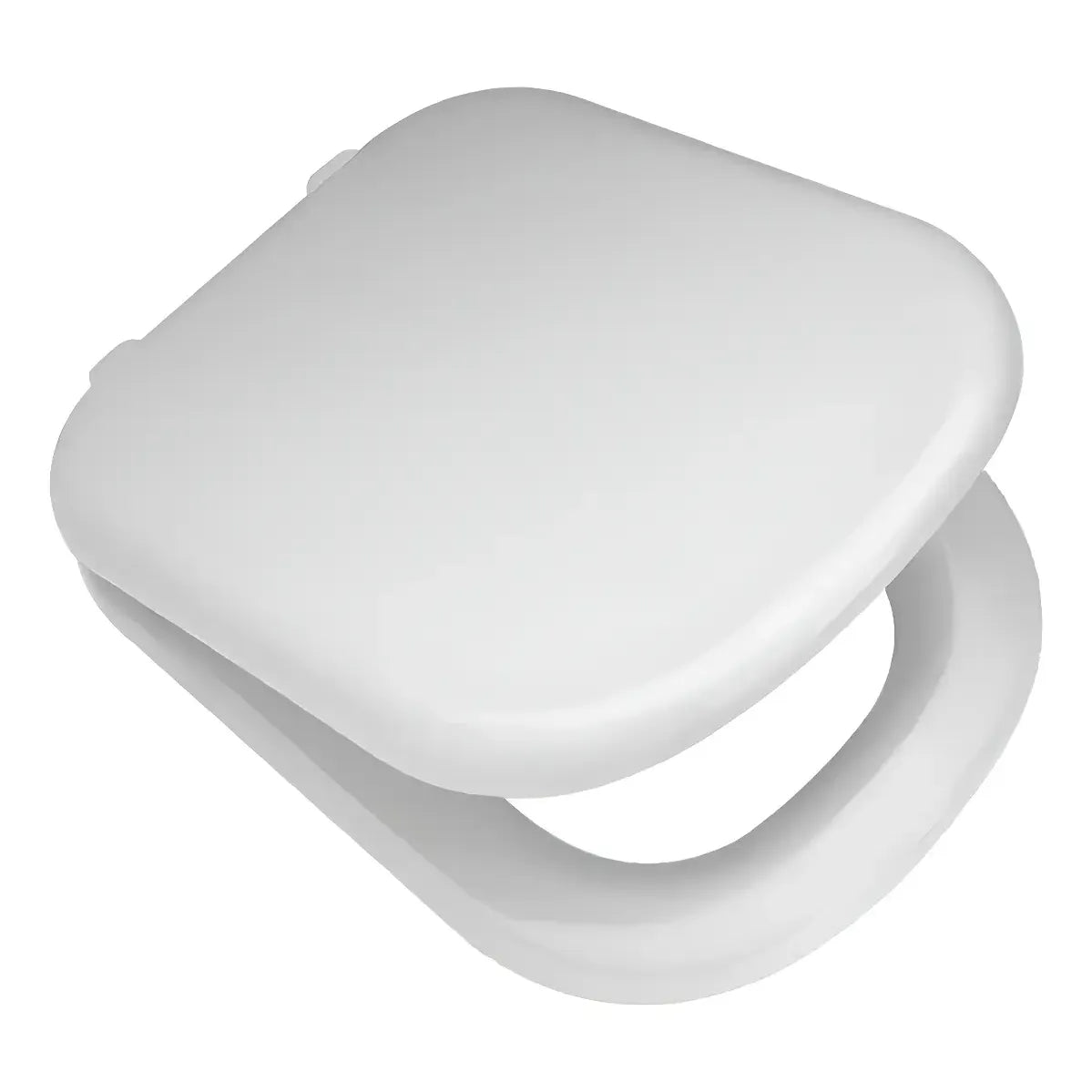 Asiento Tapa Para Inodoro Derpla Bari Blanco Herrajes Metal
