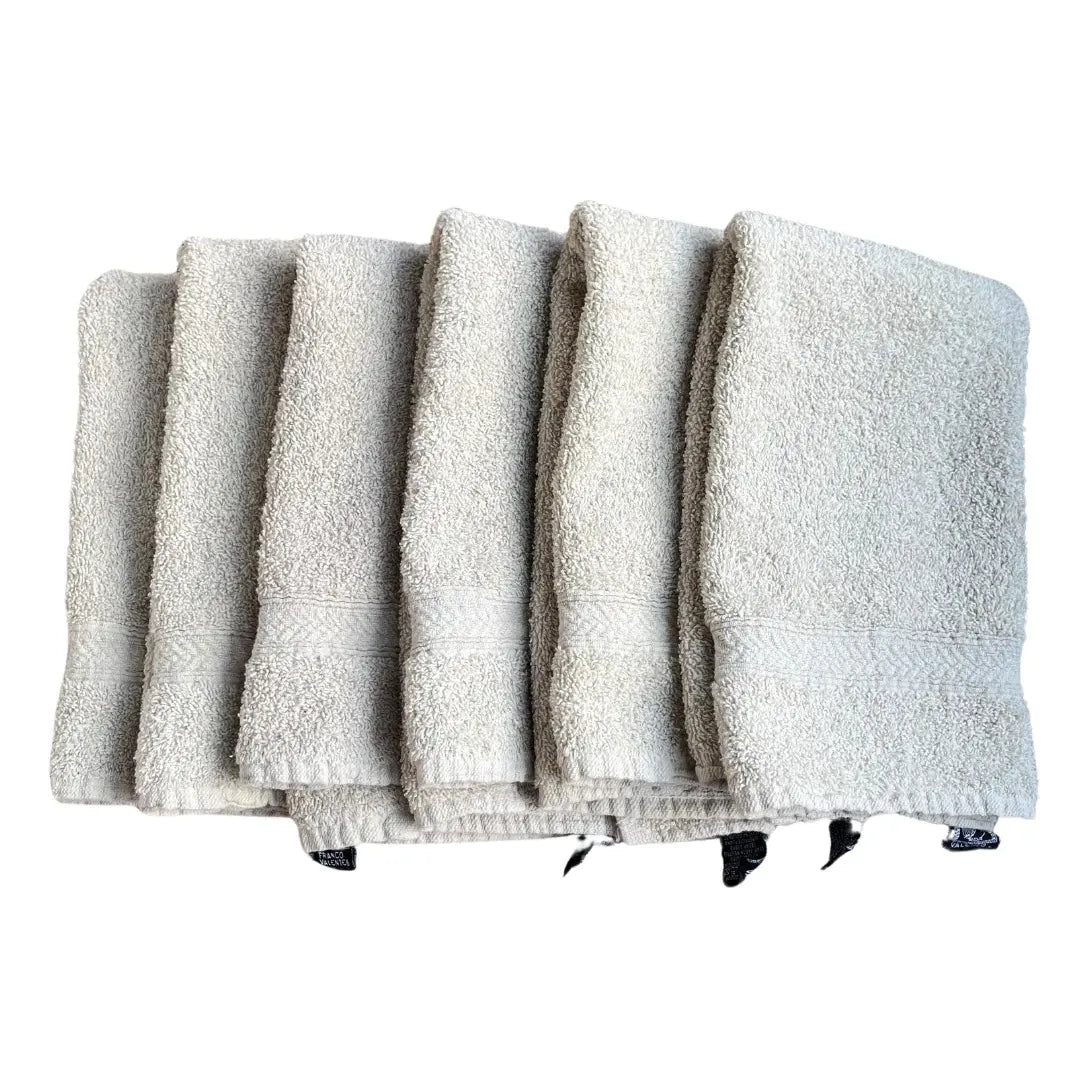 Pack X6 Toalla Mano 100% Algodón Franco Valente 400g 30x45cm