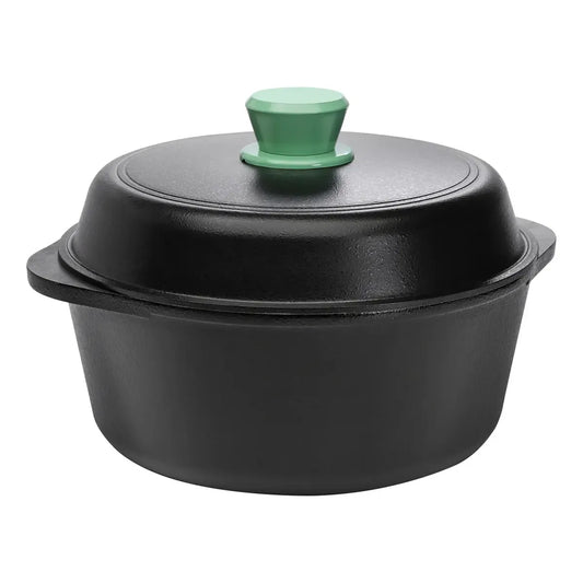 Cacerola de aluminio fundido 24cm con recubrimiento antiadherente sin PFOA - Tio Tito Color Verde Esmeralda 4 Litros