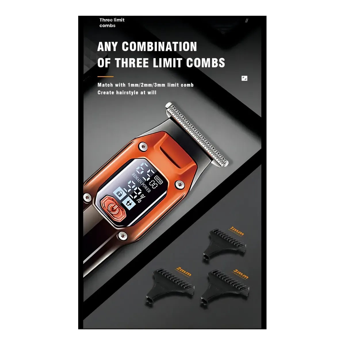 Cortadora de pelo Kemei KM-658 inalámbrica cuchillas autoafilables