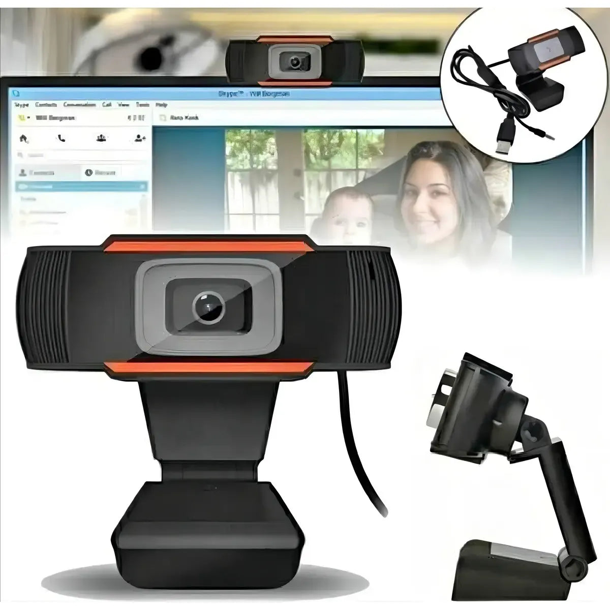 Webcam Seis USB HD 480p Micrófono Integrado Para PC