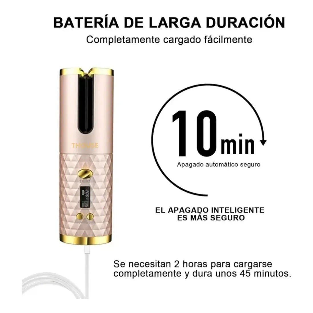 Rizadora Portatil Recargable Usb, Rizos Y Ondas