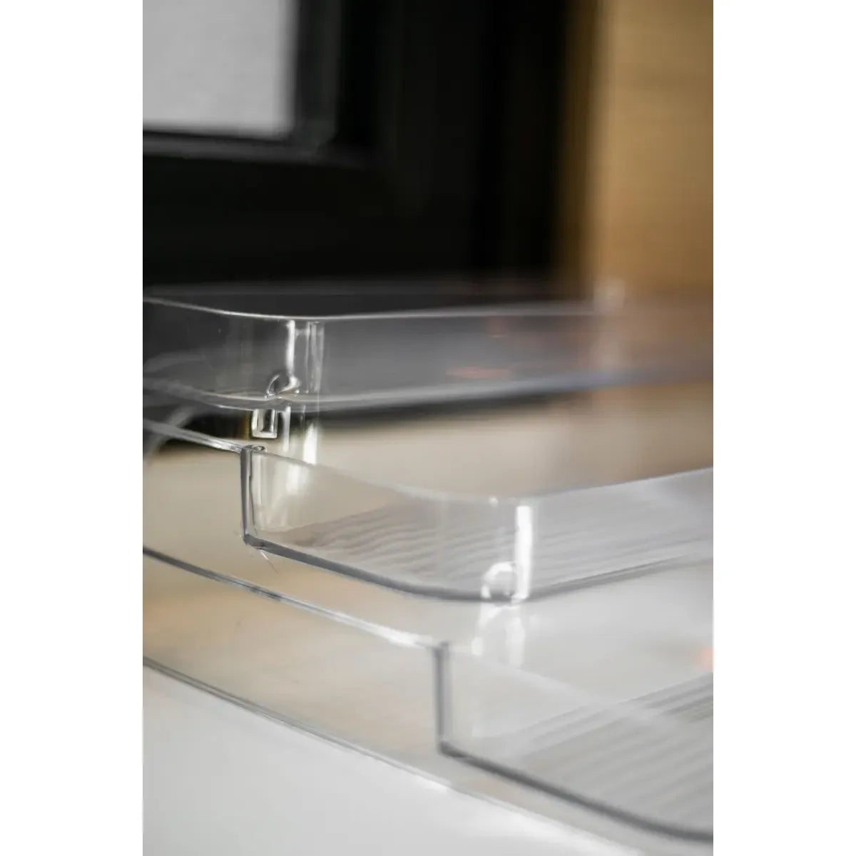 Organizador De Alacena 3 Niveles Acrílico Baño Maquillaje Color Transparente