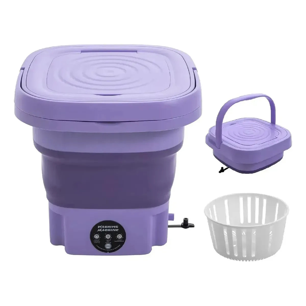 Mini Lavarropas Portátil Plegable 6.5l Con Escurridor