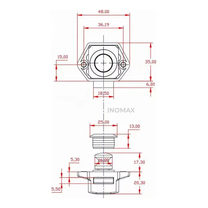 Cerradura Tirador Push Lock Para Mueble A Boton Inomax