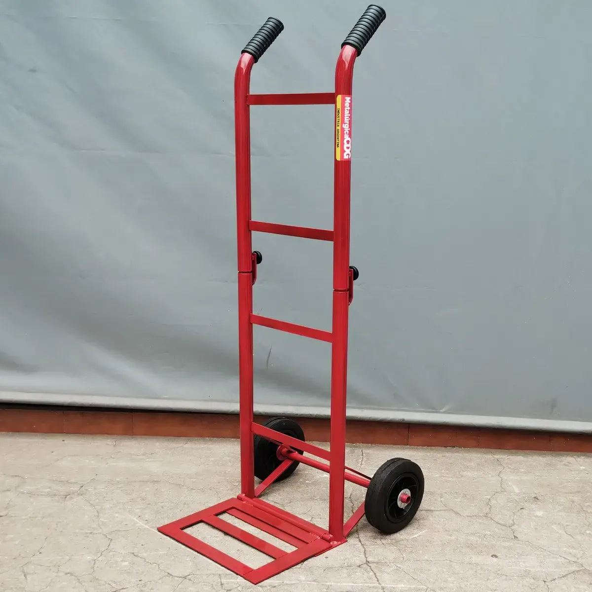 Carro Zorra Plegable Carretilla MetalurgicaCDG Portabultos Capacidad 120 Kg Hierro Plataforma Rojo