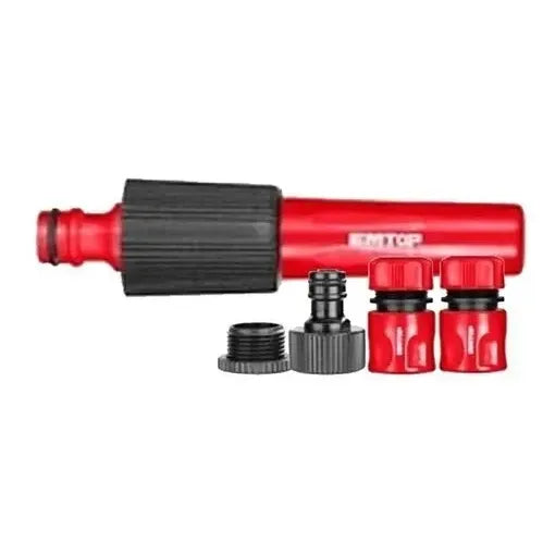 Set 5 Piezas Riego Pistola + Acoples 1/2 Para Manguera