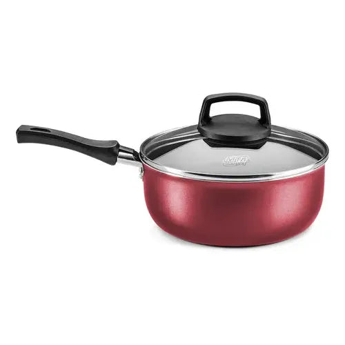 Cacerola Aluminio Con Mango 1,70 L Antiadherente Cristal Mta Color Grafito