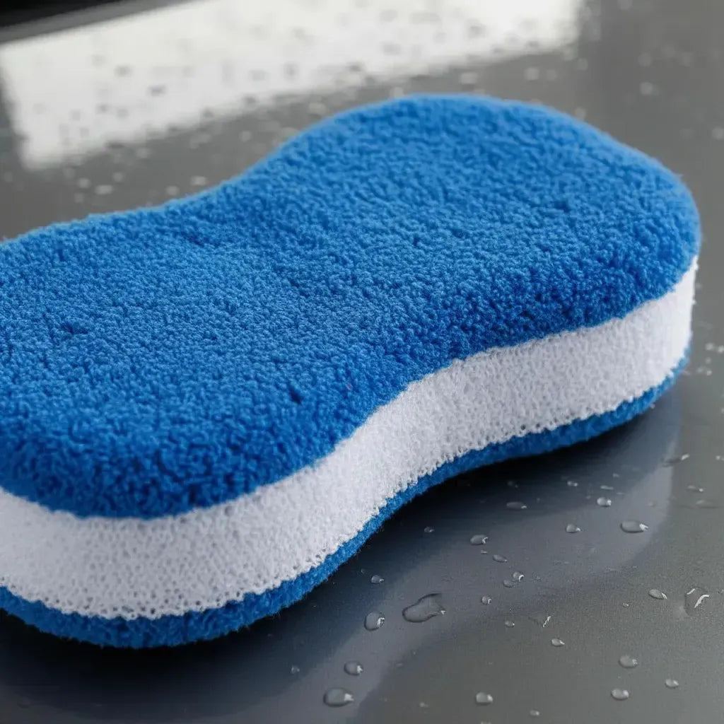 Esponja Para Autos Silisur De Microfibra Absorbente 25x10cm Color Azul