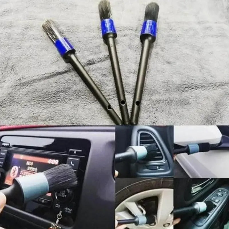 Kit 3 Pinceles Cepillo Brochas Detallado Detailing Laffitte