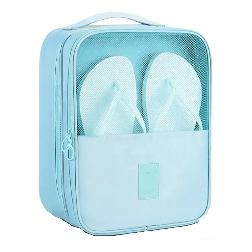 Organizador De Zapatos Zapatillas Botines Viaje Valija Ojota Color Gris