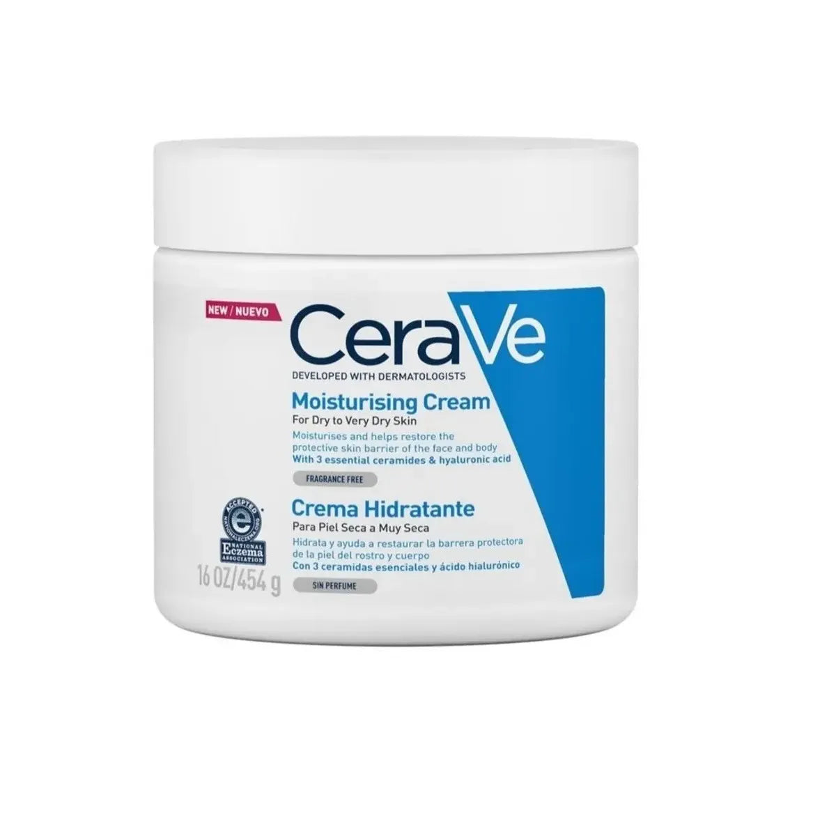 Cerave Crema Hidratante Pote X 454 Gramos Fragancia Sin fragancia