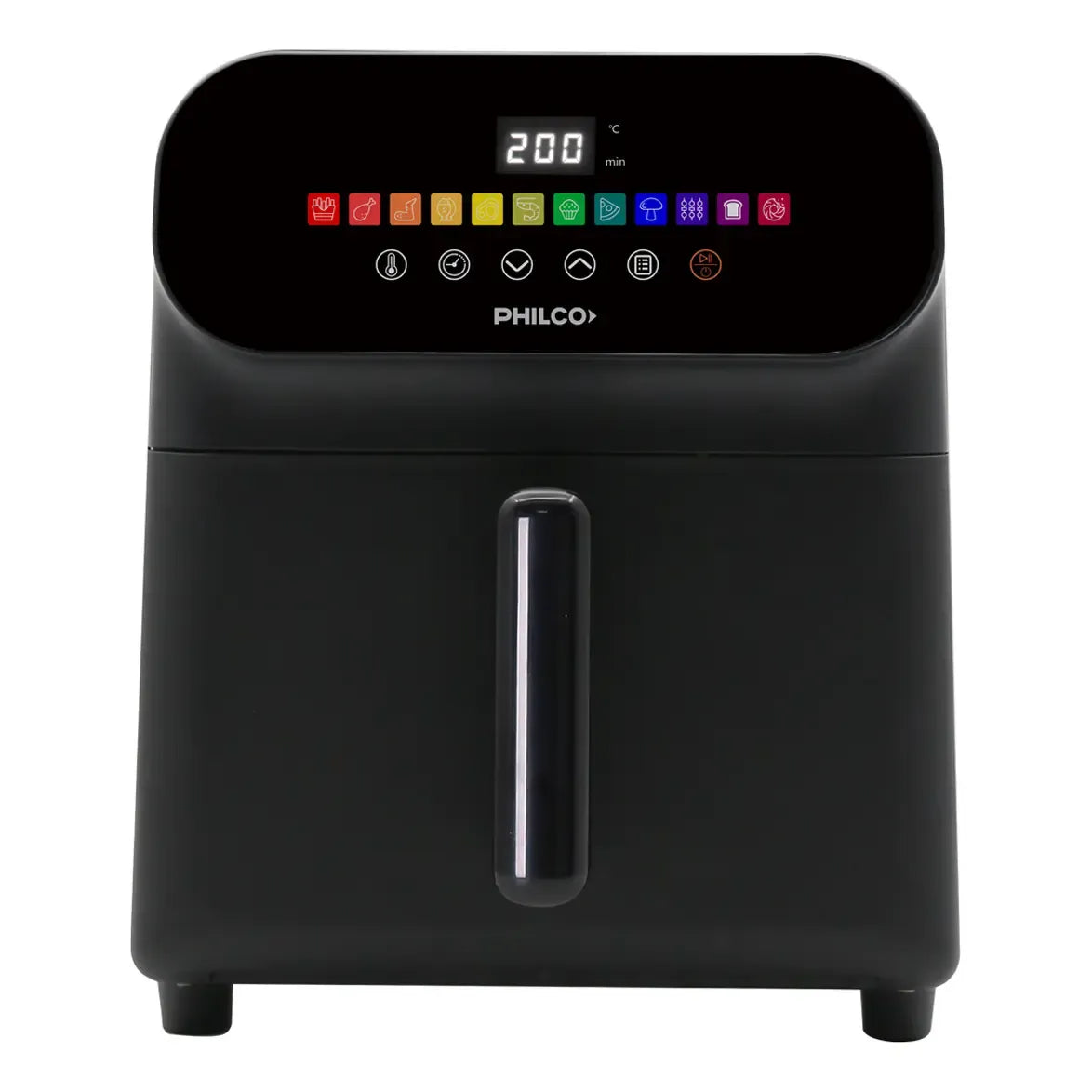 Freidora De Aire Philco Fr256ph 1700w 6 L 12 Programas De Cocción Negro