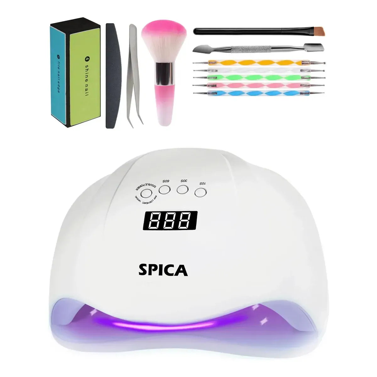 Cabina Led De Uñas 54w Spica Luz Uv Secador Manos Pies Color Blanco