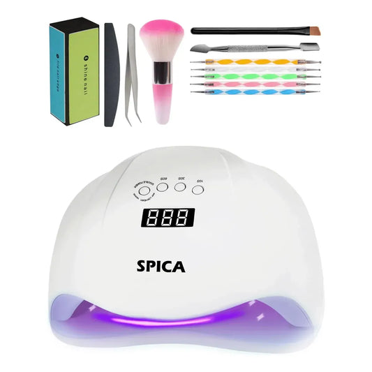 Cabina Led De Uñas 54w Spica Luz Uv Secador Manos Pies Color Blanco