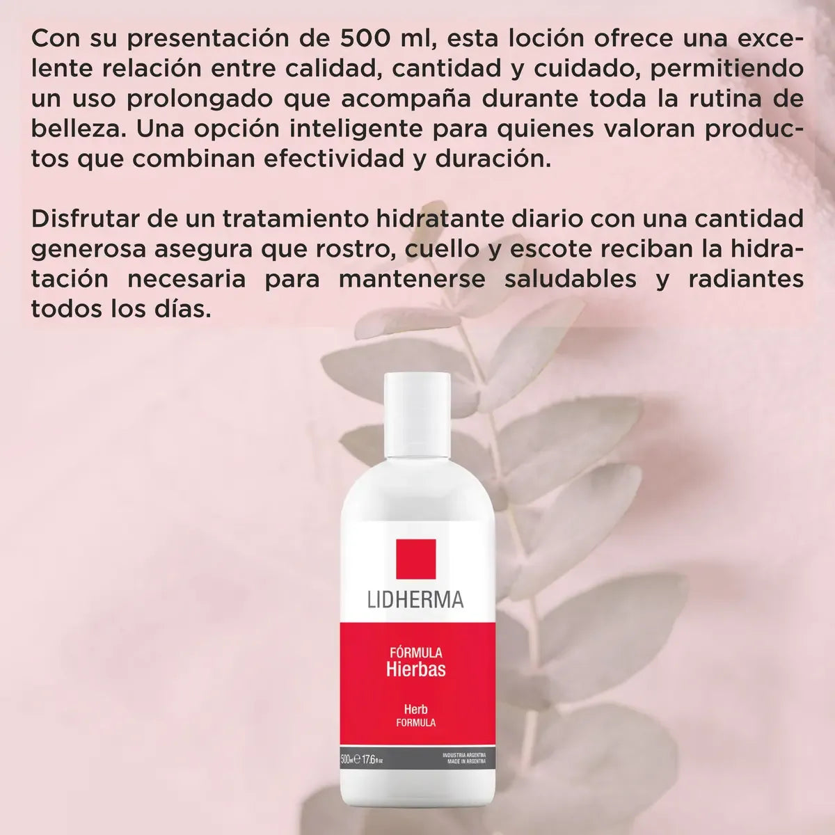 Loción Hierbas Descongestiva Hidratante Tónica Lidherma Tipo de piel Seca,Normal,Mixta