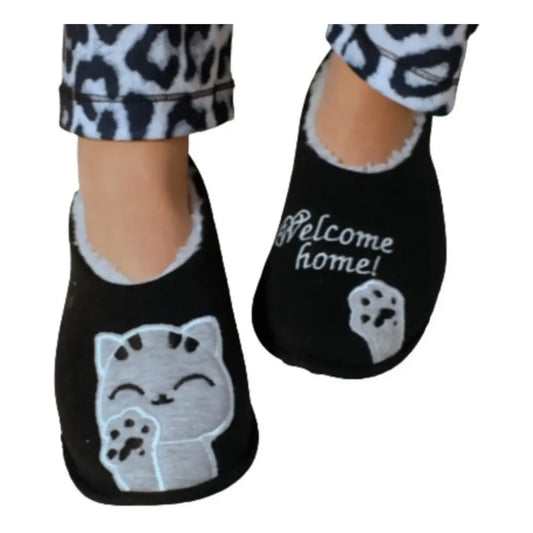 Pantufla Hornerito Mujer Chinela Acolchado Cómoda Algodón