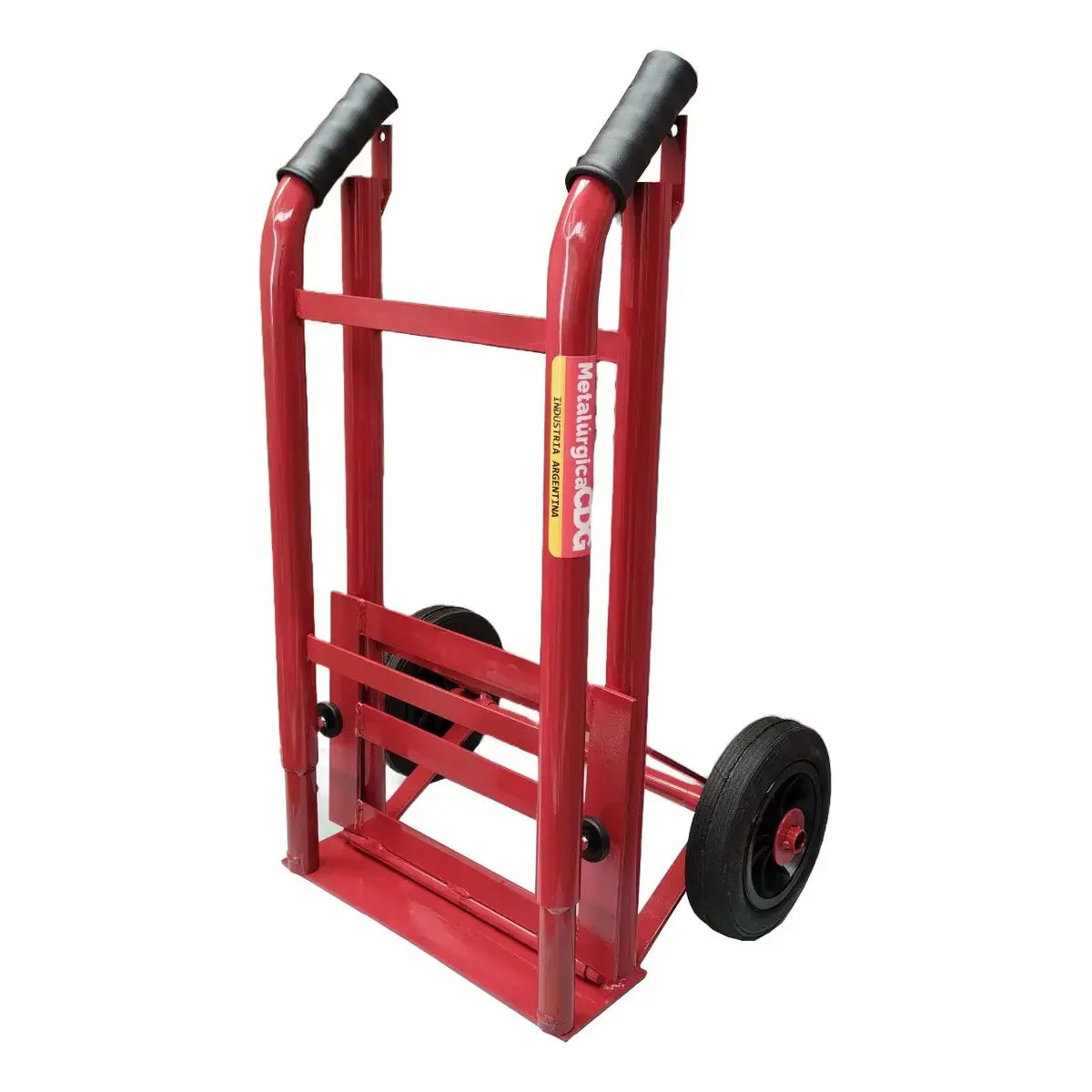 Carro Zorra Plegable Carretilla MetalurgicaCDG Portabultos Capacidad 120 Kg Hierro Plataforma Rojo