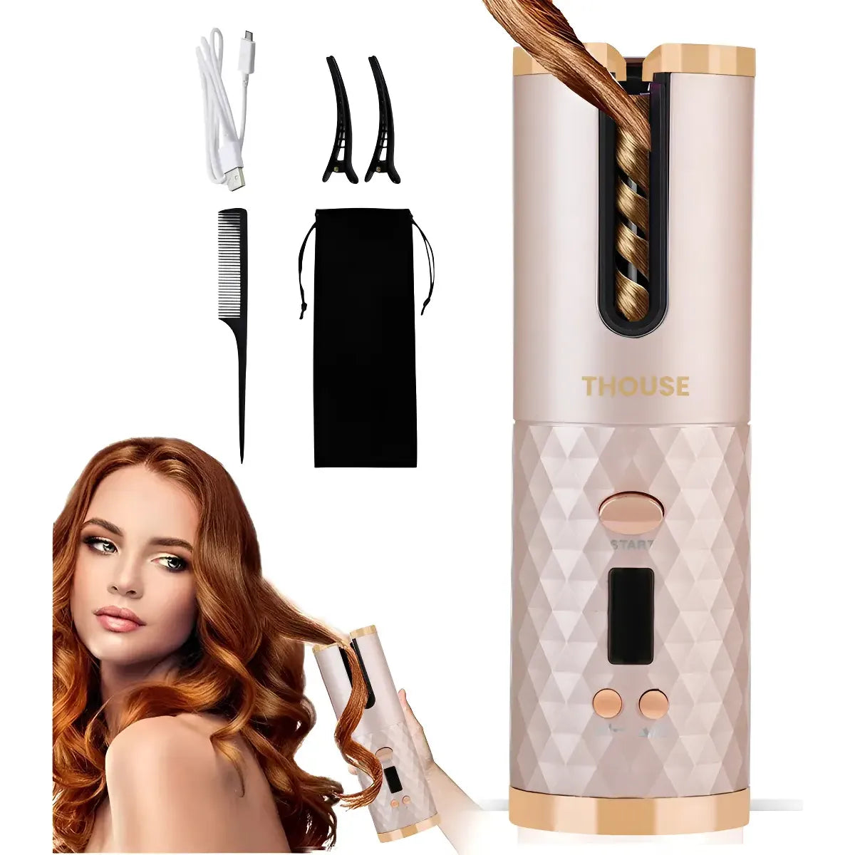 Rizadora Portatil Recargable Usb, Rizos Y Ondas