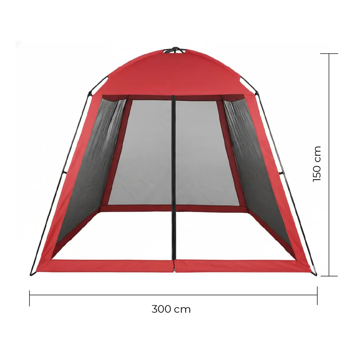 Carpa Gazebo De Facil Armado Dakota 300x300x190cm Color Rojo