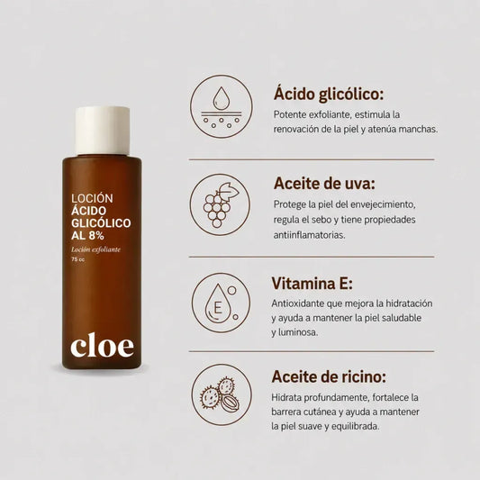 Loción Exfoliante Antimancha Con Ácido Glicólico Cloe 75 Ml