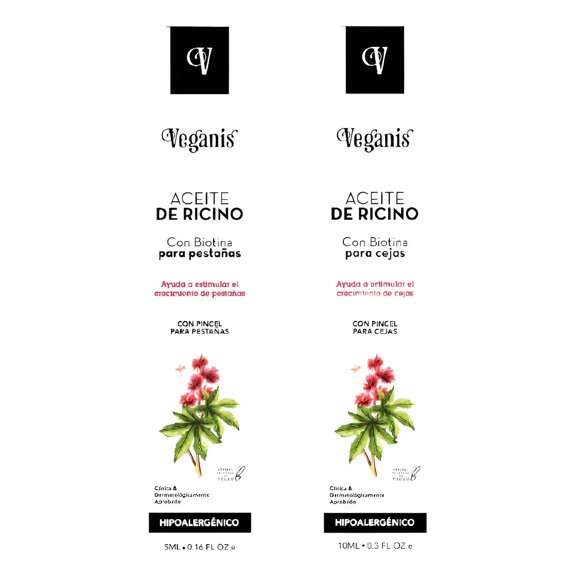 Kit Veganis Mirada Radiante Aceite Pestañas Cejas Contorno