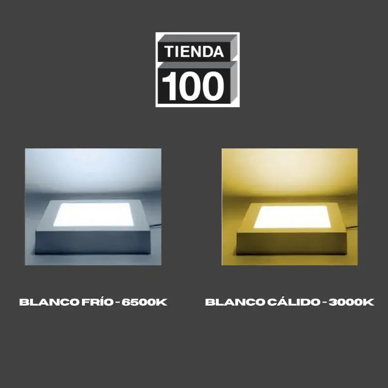 Panel Plafón Led 24w Cuadrado Aplicar Luz Fría/cálida Blanco