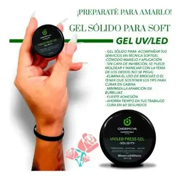 Kit Soft Gel Cherimoya Ultrabond + Tips + Gel Solido