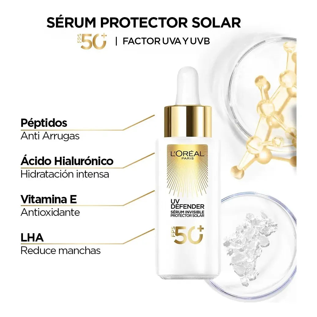 Protector Solar L'oréal Paris Uv Defender Sérum Fps 50+