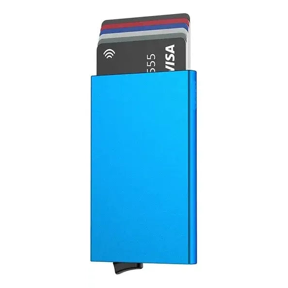 Tarjetero Automatico 5 Colores Aluminio Rfid Protection