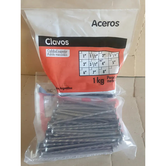 Clavo Espiralado Punta París 4 Pulgadas. Por 1 Kg.