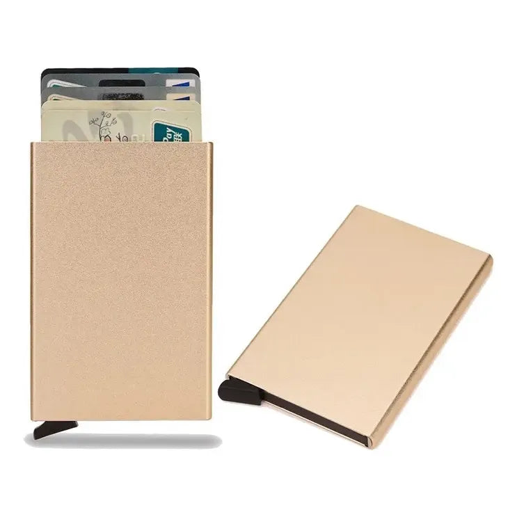 Tarjetero Automatico 5 Colores Aluminio Rfid Protection