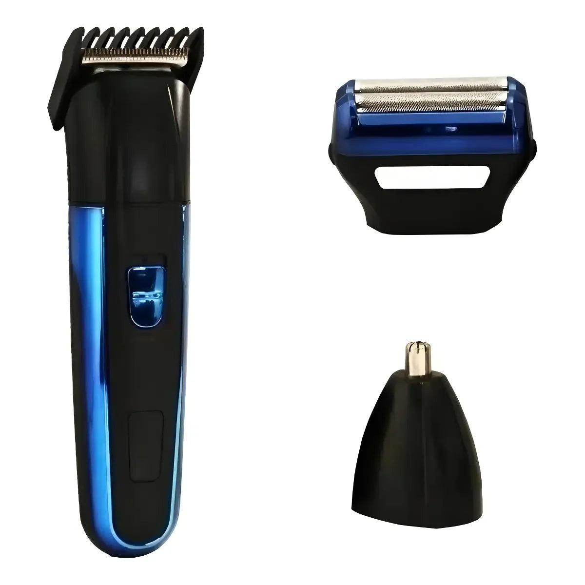 Afeitadora y cortadora de pelo 7213USB azul oscuro y negra