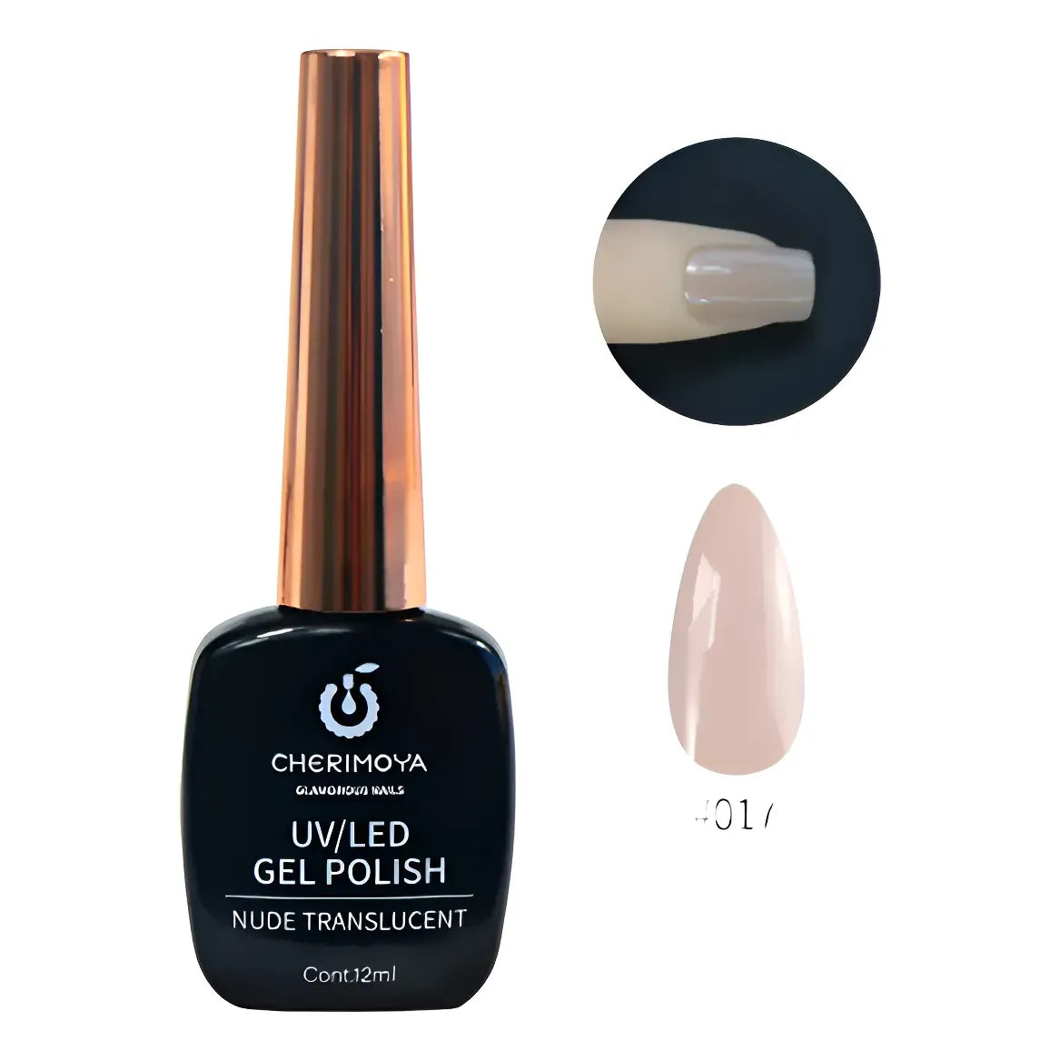 Cherimoya Esmalte Semipermanente Cover Nude Colección 12ml