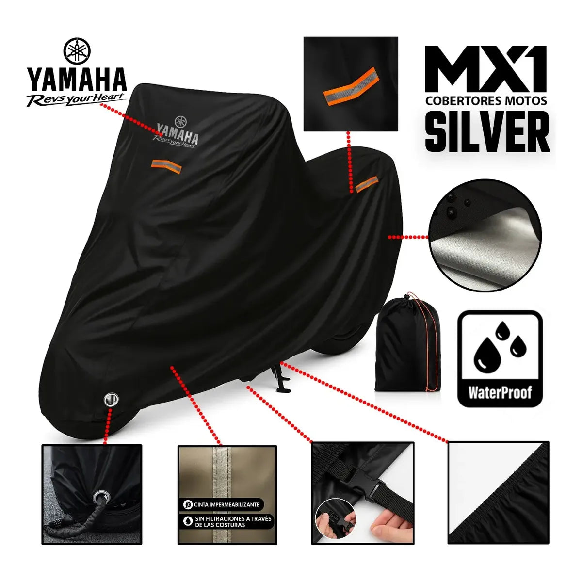 Funda Cubre Moto Yamaha Fz16 25 Ybr 125 250 Sz Nmx 155 !