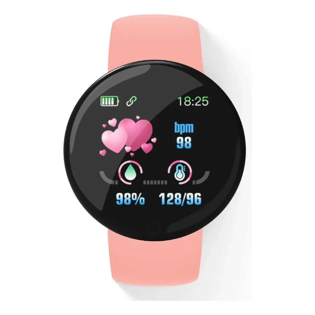 Smartwatch Reloj Inteligente D18 Caja Rosa