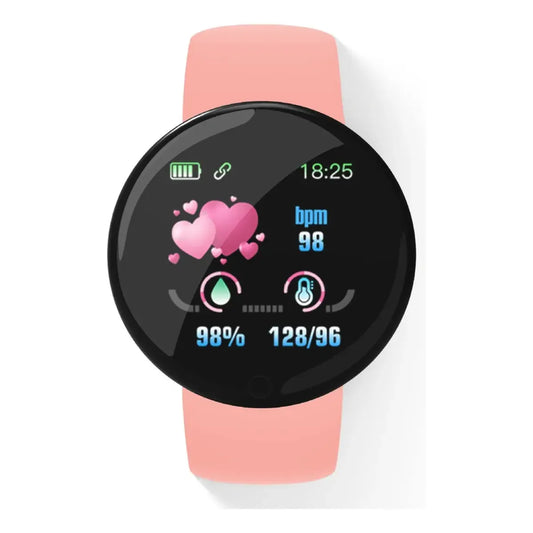 Smartwatch Reloj Inteligente D18 Caja Rosa