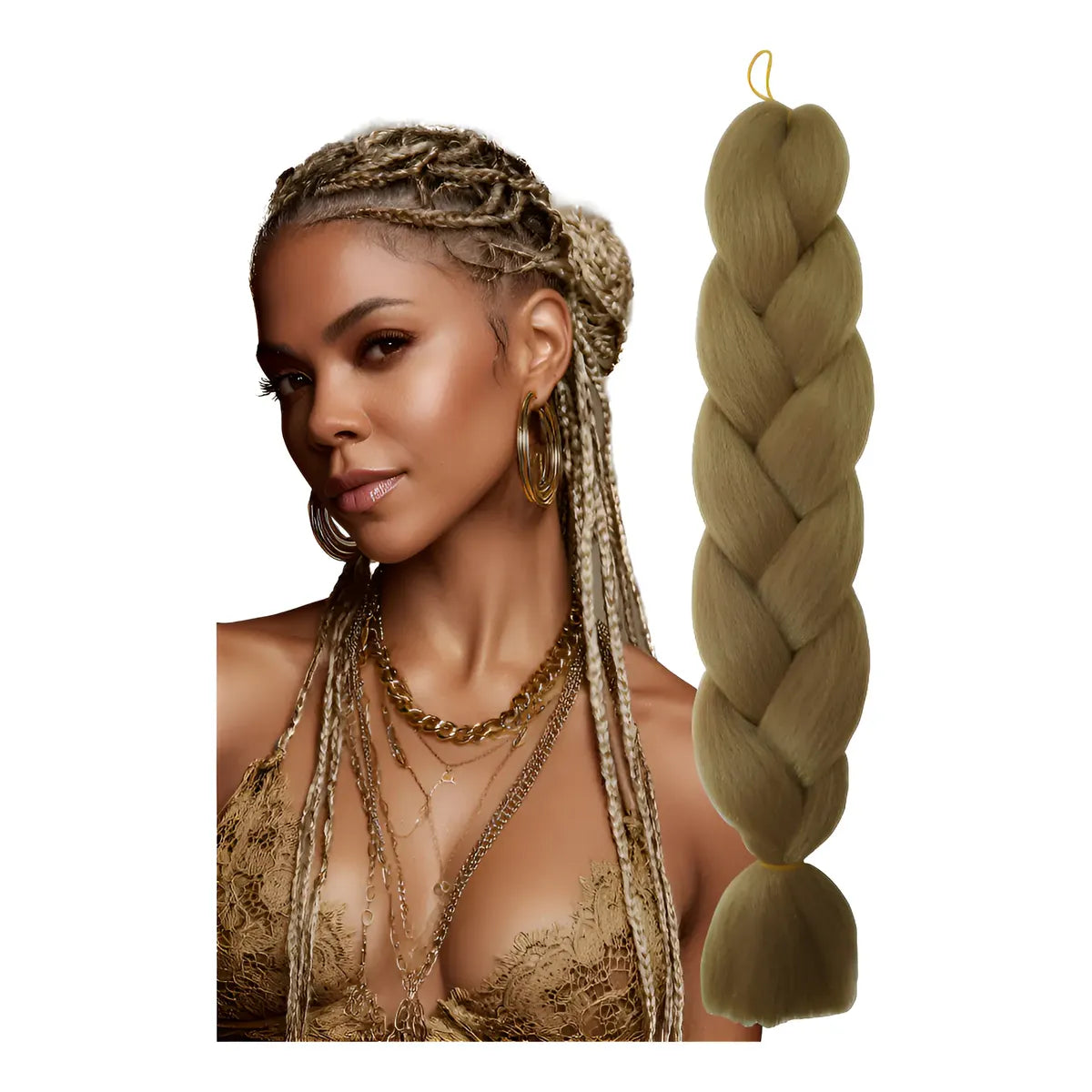 Extensiones Pelo Kanekalon Termico Jumbo Trenzas Africanas