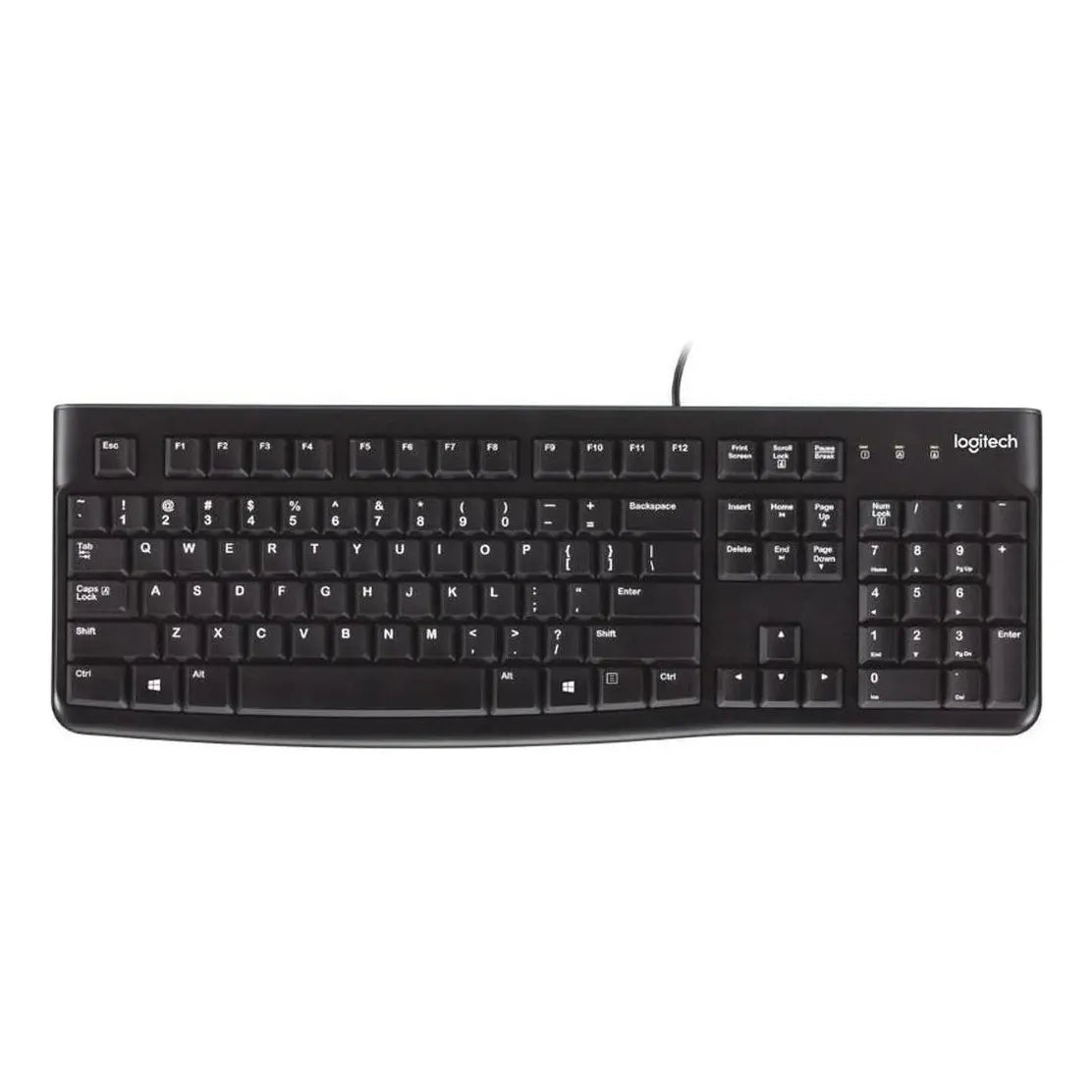 Teclado Logitech QWERTY Membrana inglés US color negro