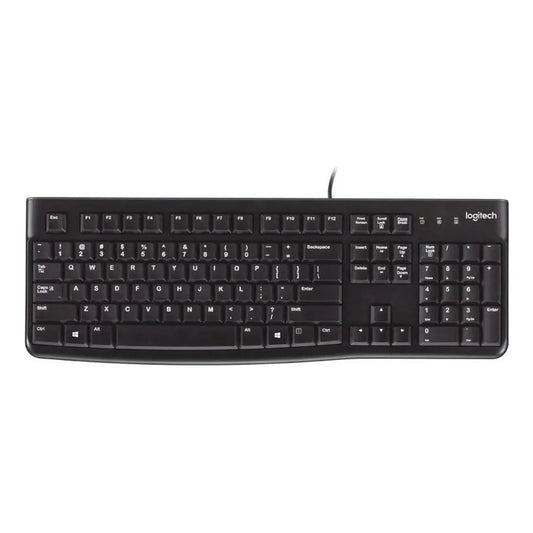Teclado Logitech QWERTY Membrana inglés US color negro