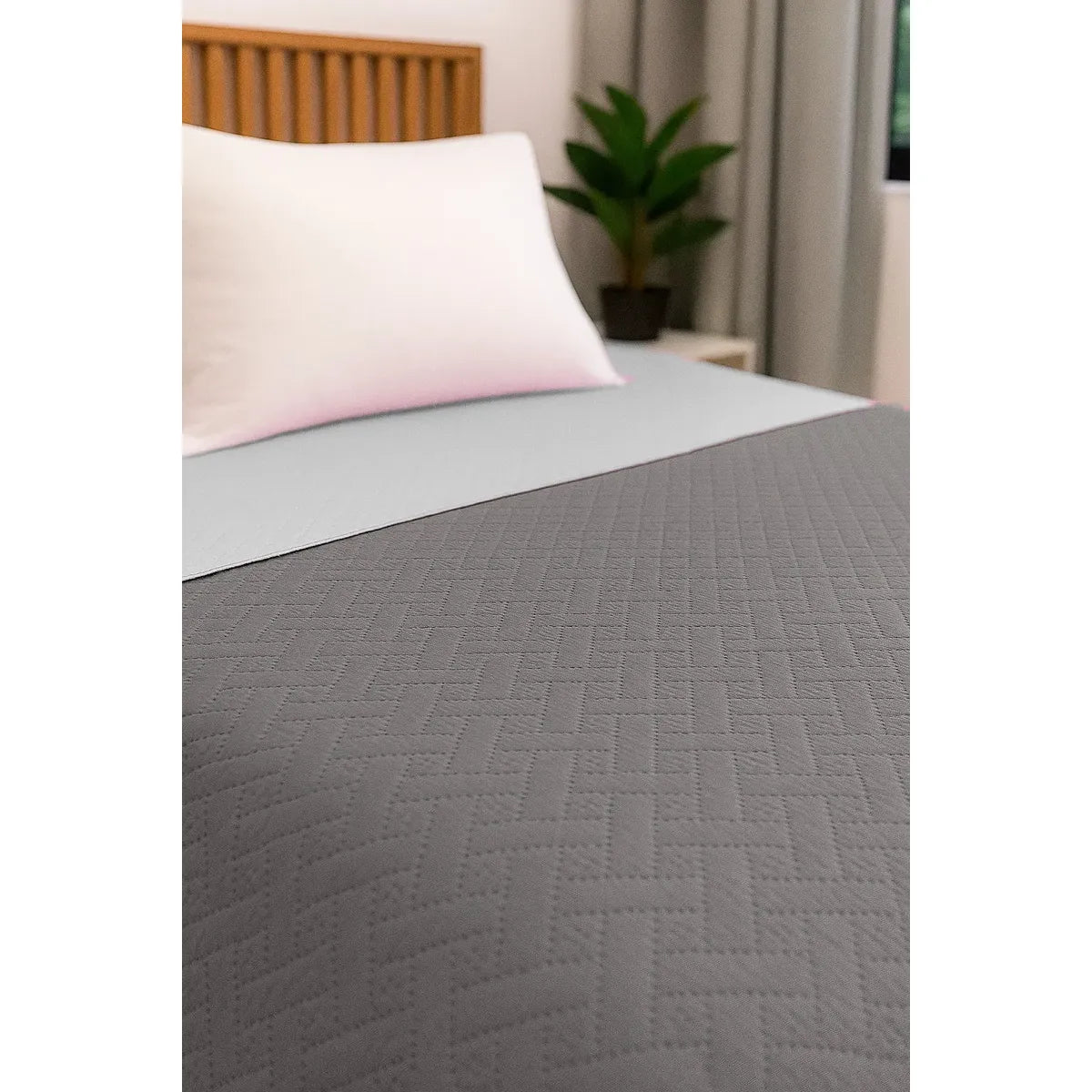 Cover Cubrecama Fiji Verano Reversible 2 1/2 Plazas Liso
